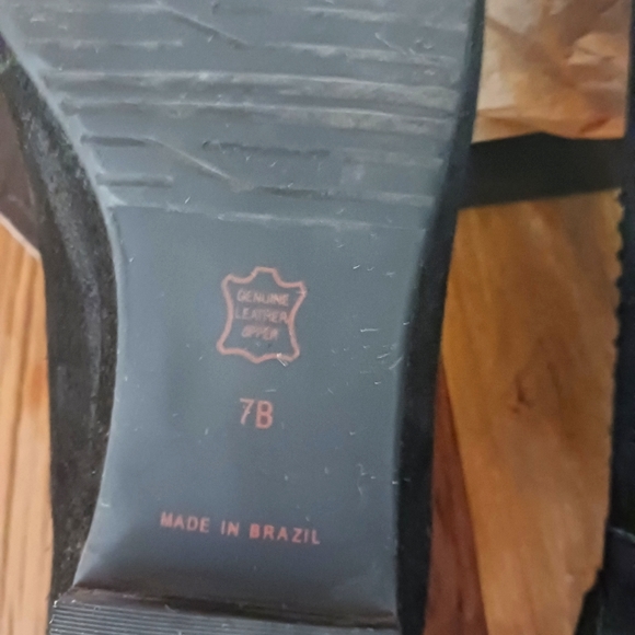 Talbots Women's Black Suede pumps 7B Med made in Brazil Leather Office Career - Picture 11 of 12